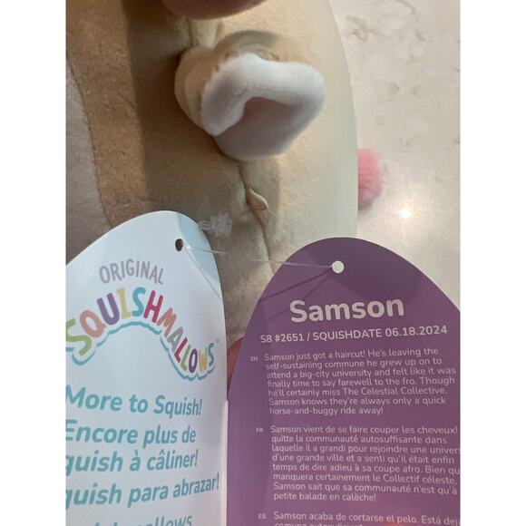 Squishmallows 8 inch Samson the highland cow sugar cookie NWT - Picture 7 of 7